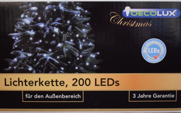 LED-Lichterkette/200LEDs/kaltweiß