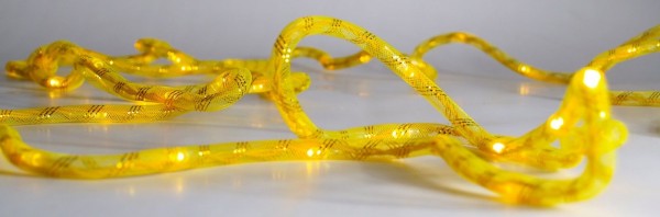 Textil-Lichterschlauch Gelb mit LEDs