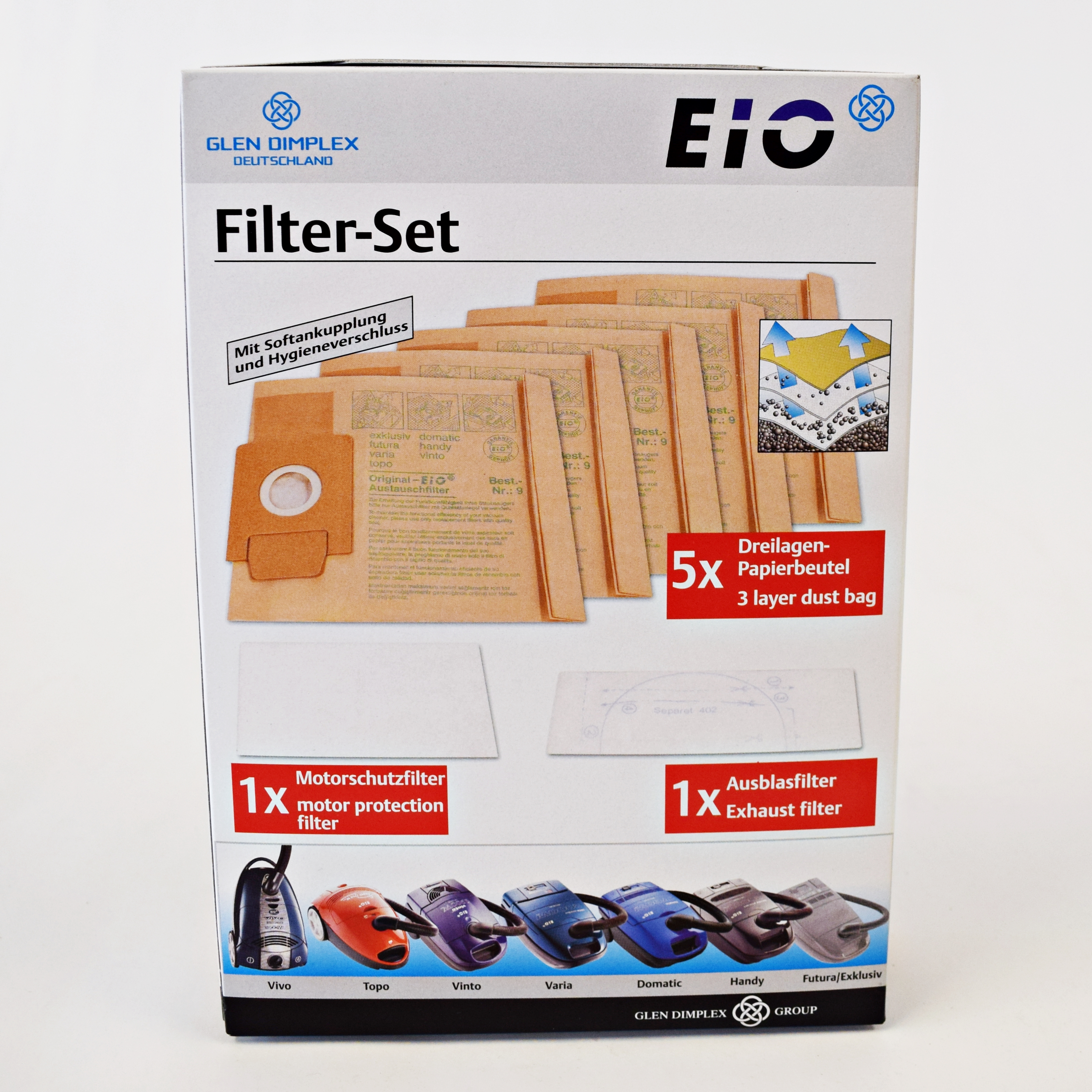 Staubsaugerbeutel passend für EIO Original Nr 9 Filter Filtertüten Beutel 