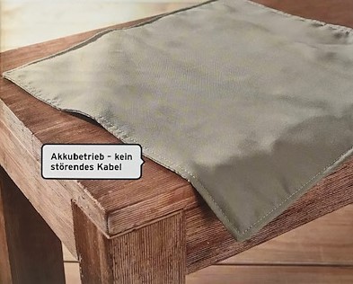 BeheizbareSitzauflage/beige/Akku/40x40cm/T